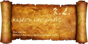 Kaján László névjegykártya